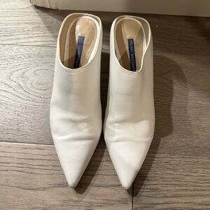 Stuart Weitzman Cream Mules